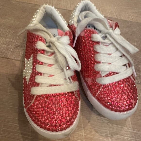 LOLA AND THE BOYS SPARKLE PINK WHITE SHOES US SIZE 12 LOLA SIZE 29 - Picture 2 of 9